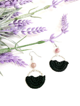 Load image into Gallery viewer, Lepidolite Half Circle Earrings
