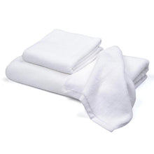 Load image into Gallery viewer, Bathtub Towel Set- 3 Bath Hand Face Towels, White