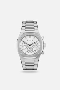 Chronograph 001: Steel/White
