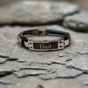 Modern Leather Cremation Bracelet
