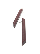 Load image into Gallery viewer, Chocolate Brown Couture Medium Stick Stud Earrings