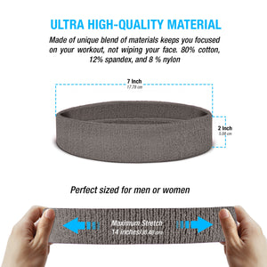 Premium Terry Cloth Cotton Sweatbands