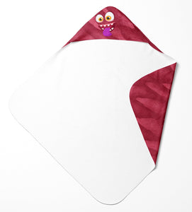 Red Monster Soft and Absorbent Hooded Baby Towel