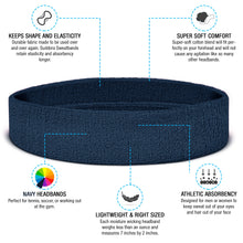 Load image into Gallery viewer, Premium Terry Cloth Cotton Sweatbands