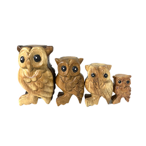 3" Wooden Musical Whistle Owl  Instrument