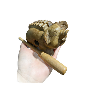 3" Wooden Musical Pig Percussion Instrument