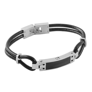Modern Leather Cremation Bracelet