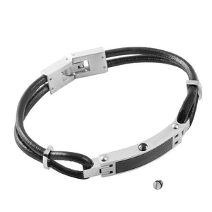 Modern Leather Cremation Bracelet
