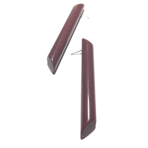Chocolate Brown Couture Medium Stick Stud Earrings
