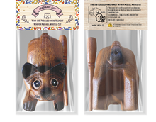 Load image into Gallery viewer, 3&quot; Wooden Cat Percussion Whistle Instrument