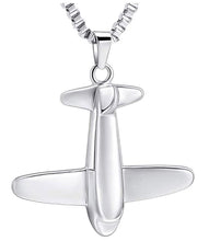 Load image into Gallery viewer, Airplane Shaped Cremation Urn Necklace