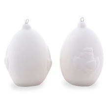 Load image into Gallery viewer, Set of 2 Unfinished Santa Ornaments for Painting - Create Your Own Decorations