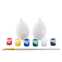 Load image into Gallery viewer, Set of 2 Unfinished Santa Ornaments for Painting - Create Your Own Decorations