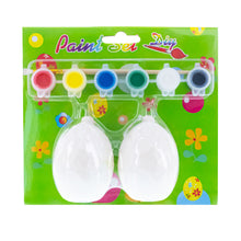 Load image into Gallery viewer, Set of 2 Blank Unpainted DIY Craft Kit Flower Easter Egg Ornaments 3 Inches