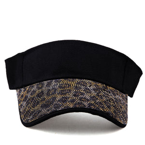 Adina Visor in Black & Gold on Black