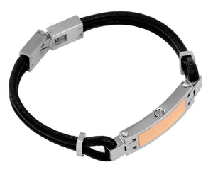 Modern Leather Cremation Bracelet